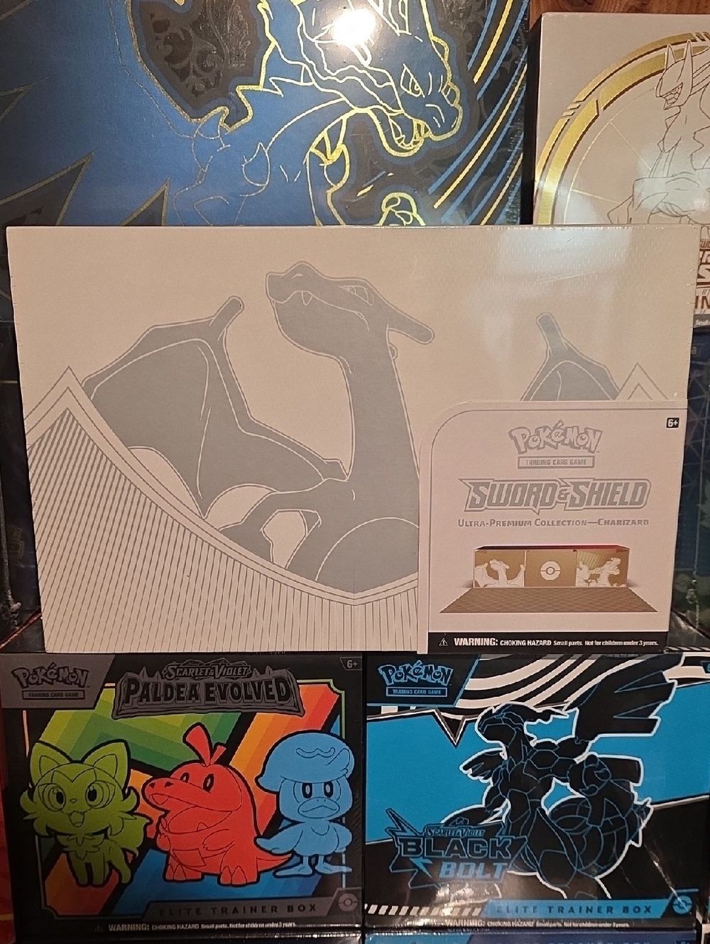 Pokemon Sword & Shield Ultra-Premium Charizard Box White and Silver